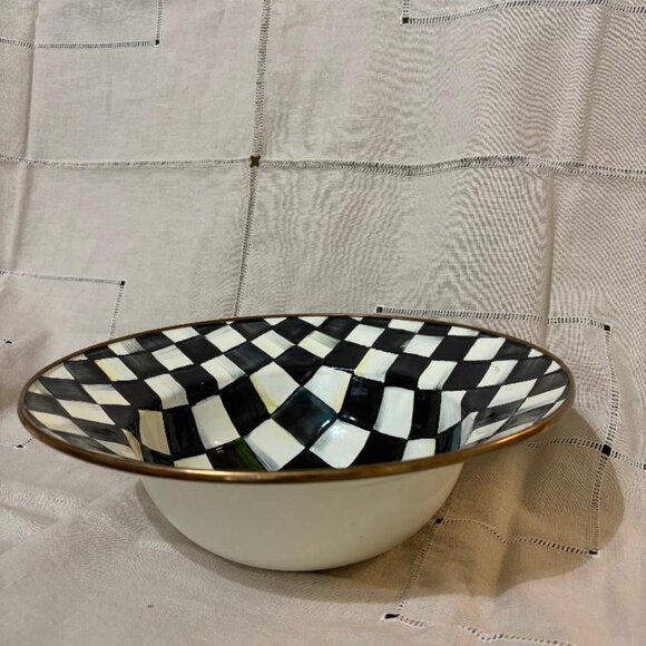 McKenzie Childs Courtly Check 40 oz. Serving Bowl - Picture 2 of 3